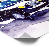 Londense iconische zwarte taxi's, (G) Poster (Hoek)