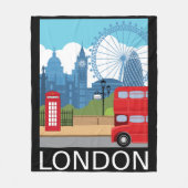 Londense illustratie STYLISH fleece blanket Deken (Voorkant)