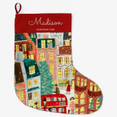 Londense kerststad grote kerstsok (Voorkant)