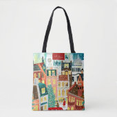 Londense kerststad tote bag (Voorkant)