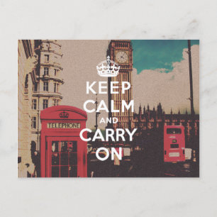  Londense landmark: kalm houden en doorgaan Briefkaart