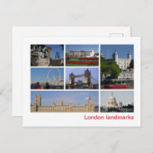 Londense landmerken briefkaart (Voorkant / Achterkant)