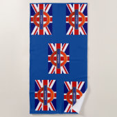 Londense metro/Britse vlag Strandlaken (Voorkant)