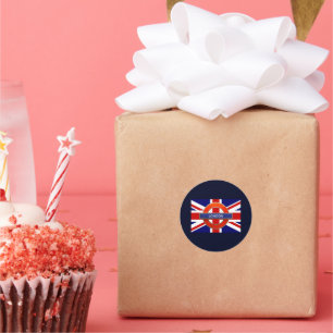 Londense metro/Engelstalige vlag Ronde Sticker