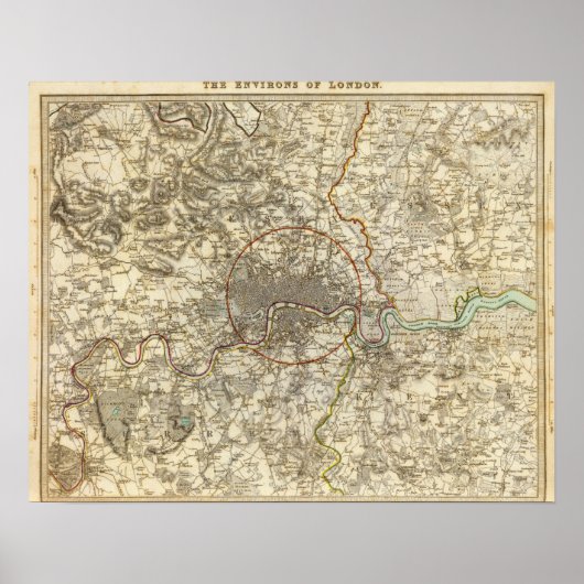 Londense omgevingen poster (Voorkant)