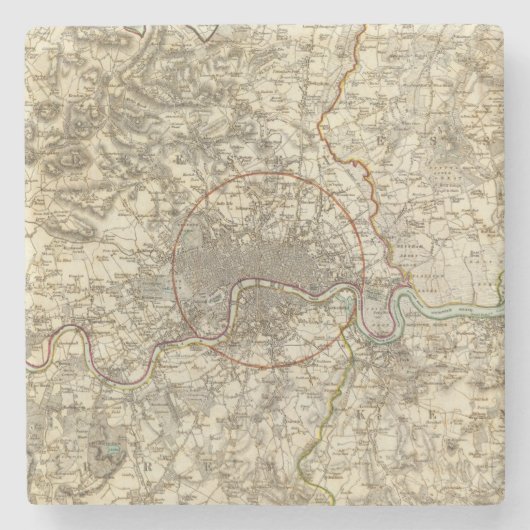 Londense omgevingen stenen onderzetter (Voorkant)