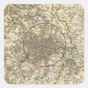 Londense omgevingen vierkante sticker