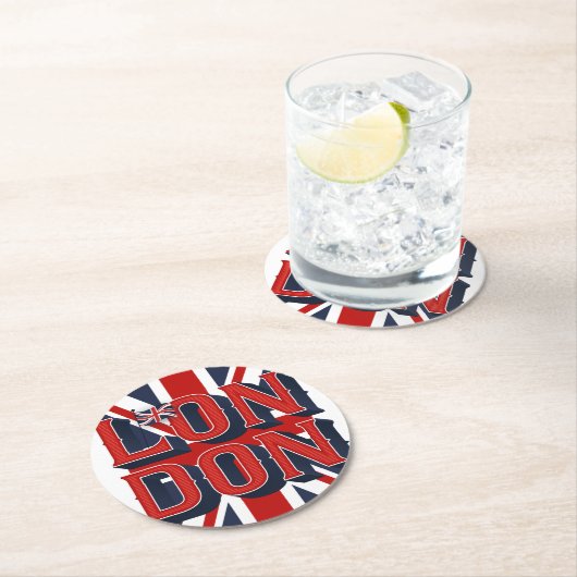 Londense Onderzetters met vlagpapier (Insitu)