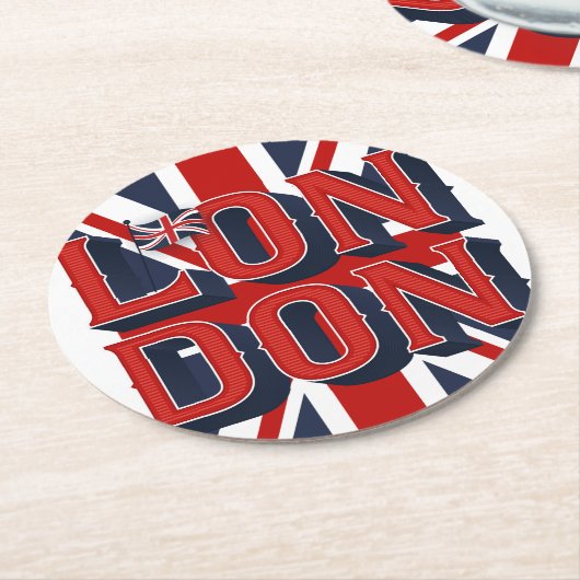 Londense Onderzetters met vlagpapier (Gebogen)