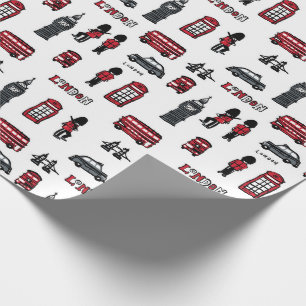 Londense pictogrammen cadeaupapier