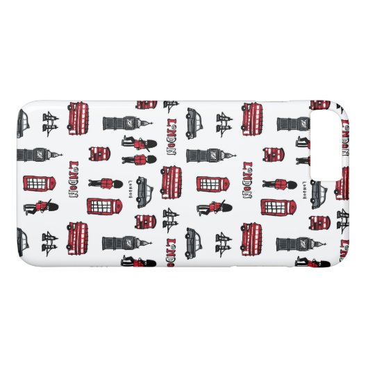 Londense pictogrammen Case-Mate iPhone case (Achterkant (Horizontaal))