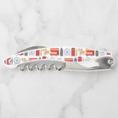 Londense pictogrammen en Corgi Collage Pattern Kurkentrekker (Achterkant)