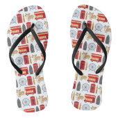 Londense pictogrammen en landmarks Pattern Teenslippers (Voetbed)