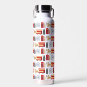 Londense pictogrammen en landmarks Pattern Waterfles (Voorkant)