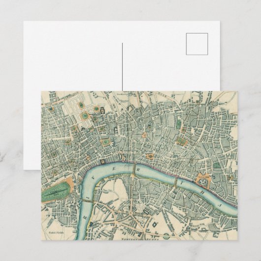  Londense plattegrond Briefkaarten (Voorkant / Achterkant)