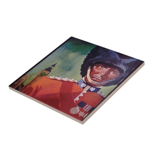 Londense Poster keramische Tegel Tegeltje (Zijkant)