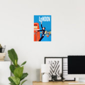 Londense reisposter poster (Thuiskantoor)