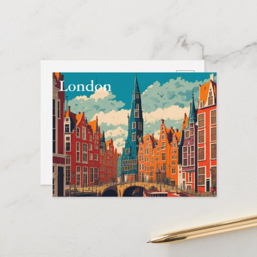  Londense reistoerisme Briefkaart (Voorkant / Achterkant in situ)