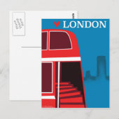 Londense Rode Bus Briefkaart (Voorkant / Achterkant)