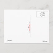 Londense rode bus - dubbele decker briefkaart (Achterkant)