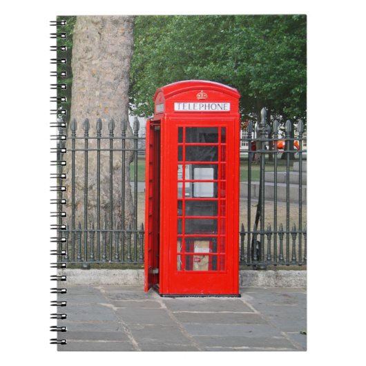 Londense rode telefooncel notitieboek (Voorkant)