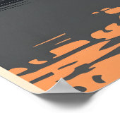 Londense Silhouetten - Big Ben bij Zonsondergang Poster (Hoek)