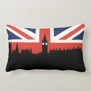 Londense Skyline   De Britse Vlag Kussen