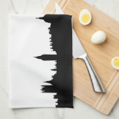 Londense skyline silhouet stadsgezicht theedoek (Quarter Fold)