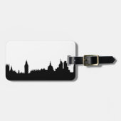 Londense skyline silhouette cityscape bagagelabel (Voorkant horizontaal)