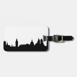Londense skyline silhouette cityscape bagagelabel