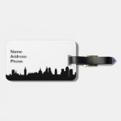 Londense skyline silhouette cityscape bagagelabel (Achterkant horizontaal)