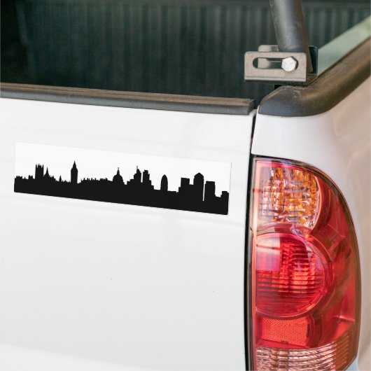 Londense skyline silhouette cityscape bumpersticker (Op Truck)