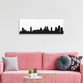 Londense skyline silhouette cityscape canvas afdruk (Insitu (Woonkamer))