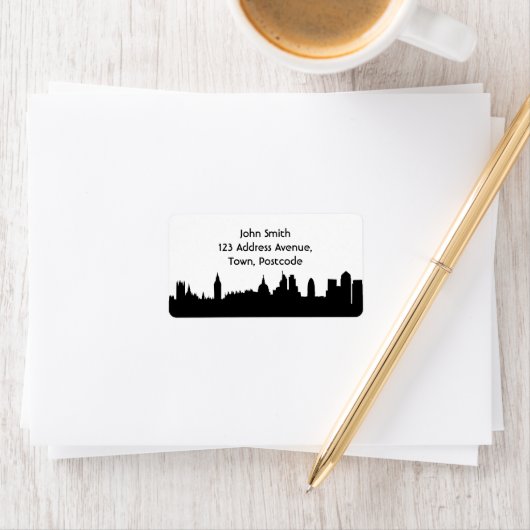 Londense skyline silhouette cityscape etiket (Insitu)