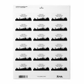 Londense skyline silhouette cityscape etiket (Full Sheet)