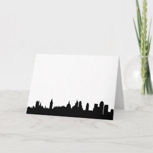 Londense skyline silhouette cityscape kaart