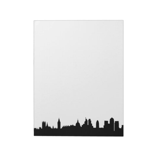 Londense skyline silhouette cityscape notitieblok (Linkerzijde)
