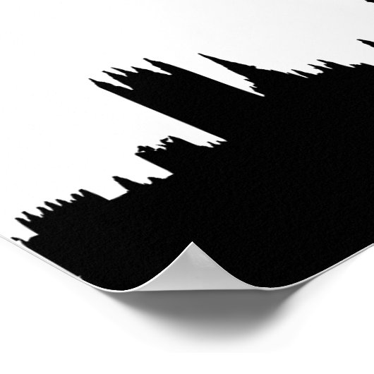 Londense skyline silhouette cityscape poster (Hoek)