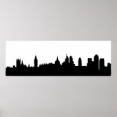 Londense skyline silhouette cityscape poster (Voorkant)
