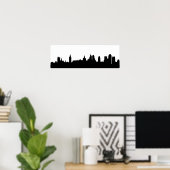 Londense skyline silhouette cityscape poster (Thuiskantoor)