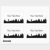 Londense skyline silhouette cityscape rechthoekige sticker (Vel)