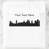 Londense skyline silhouette cityscape rechthoekige sticker (Tas)