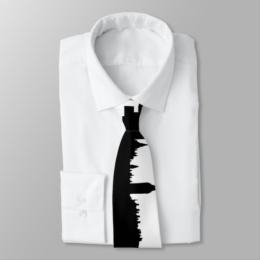 Londense skyline silhouette cityscape stropdas (Gebonden)