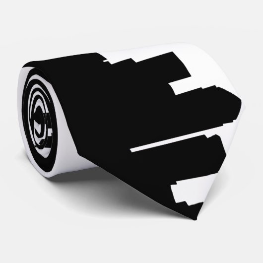 Londense skyline silhouette cityscape stropdas (Opgerold)