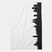 Londense skyline silhouette cityscape theedoek (Verticaal)