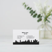 Londense skyline silhouette cityscape visitekaartje (Staand voorkant)
