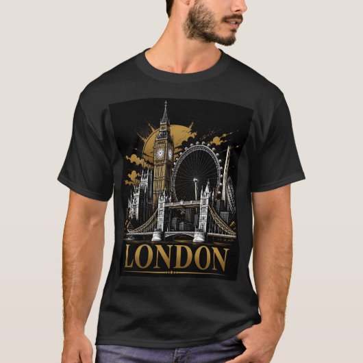 Londense Skyline T-shirt (Voorkant)