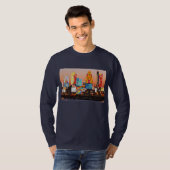 Londense skylines collage mannen t-shirt achteraan (Voorkant volledig)