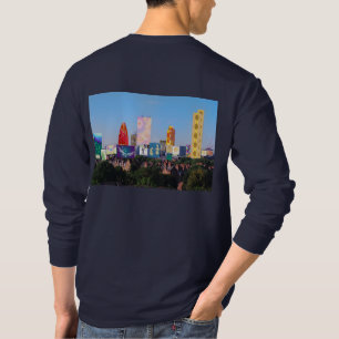 Londense skylines collage mannen t-shirt achteraan