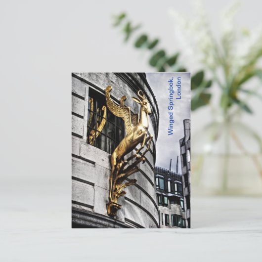 Londense spinbok briefkaart (Staand voorkant)